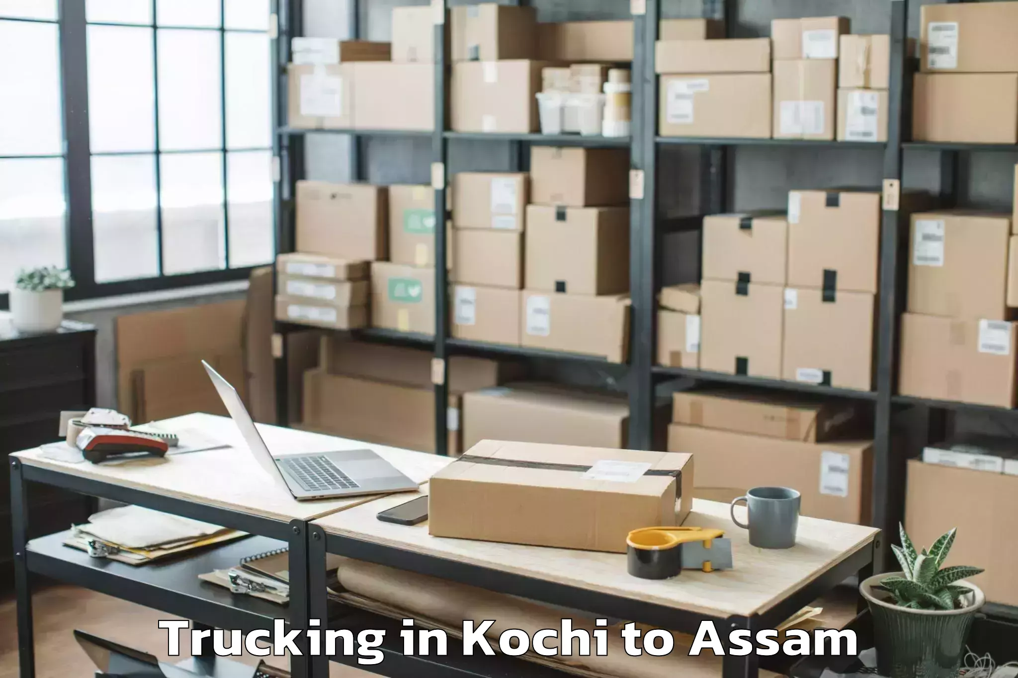 Top Kochi to Fekamari Trucking Available